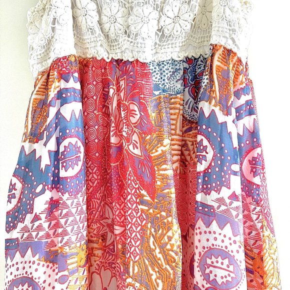 Devotion Pink Floral Silk & Lace Maxi Dress One Size - Picture 10 of 14